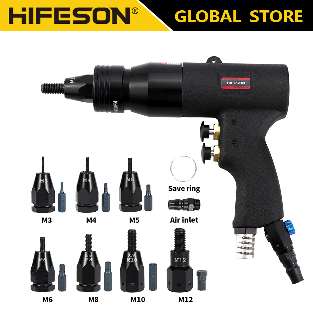 Rivet Gun Air - HIFESON Self-Lock Pneumatische Klinkmoer Guns Insert